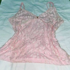Pink Lace Chemise top