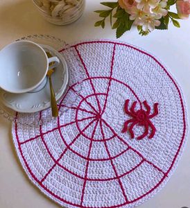 Spider-Man Crochet Placemat with Spider Applique