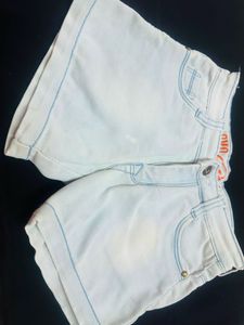 Cute Light Wash Denim kide  Shorts