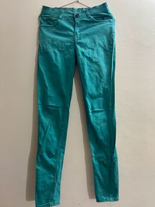 Combo Of 2 Pants Green And Purple Cotton Color