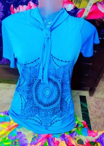 Blue Mandala Tunic Top