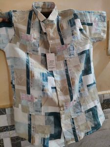 Men's Abstract Print Short Sleeve Shirt