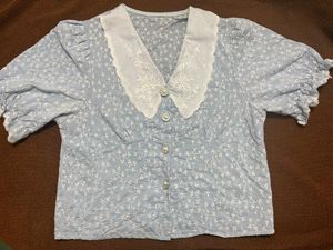 Vintage Sky Blue Top