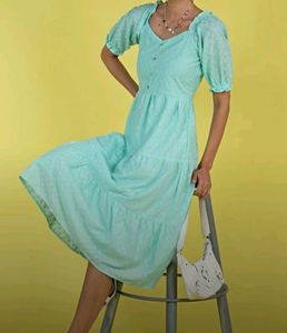 Woman A-Line light blue dress