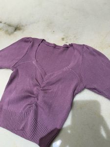 Lavender Crop Top