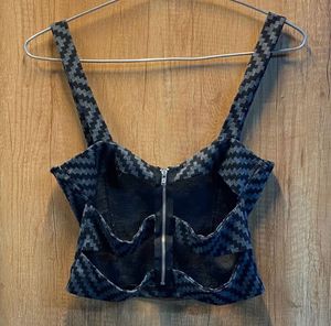 Stylish Chevron Crop Top