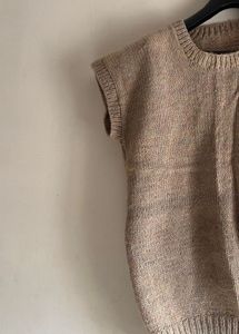 Beige Unisex Half Sleeve Sweater