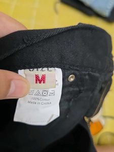 Black Denim Mini Skirt