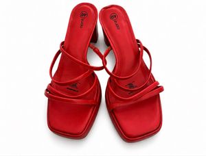 Unused red heels