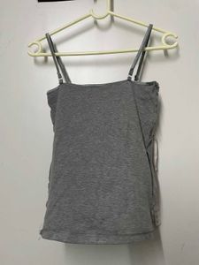 Grey Spaghetti Strap Tank Top
