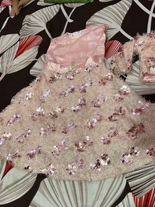 Sparkling Peach  frock  Set