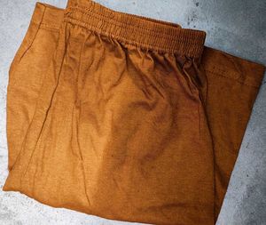 Comfortable Brown Cotton Palazzo Pants