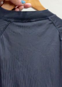Long Sleeve Black Ribbed Top