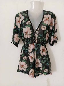 Floral Print Playsuit