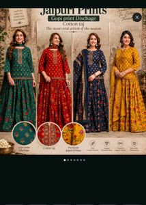 Beautiful Teal Floral Print Kurta Set