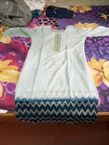 Stylish Teal Salwar Kameez Set