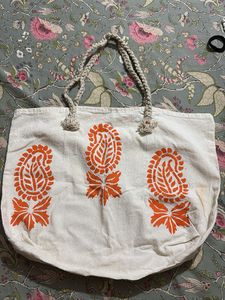 Boho Paisley Print Tote Bag