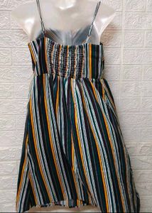 Boho Striped Button-Down Maxi Dress