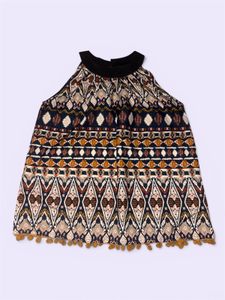 Boho Print Halter Top
