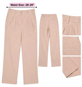 Comfortable Beige Wide Leg Trousers