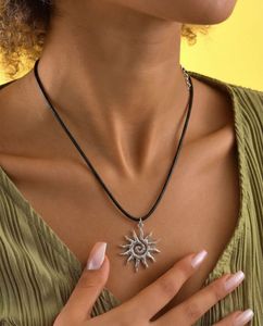 Boho Silver Sun Necklace