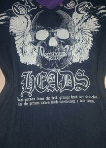 Y2k Cool Skull Graphic T-Shirt