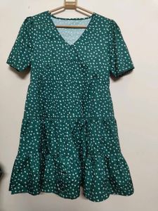 Green Polka Dot Mini Dress