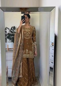Party Wear Look with Top-Plazzo and Dupatta