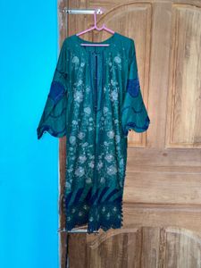 Designer Elegant Green Embroidered Kurta