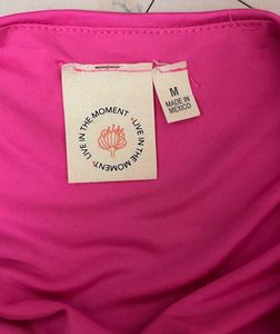 Hot Pink Long Sleeve Wrap Top