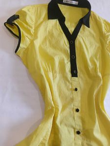 Y2K Yellow Black Top