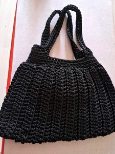 Chic Crochet Tote Bag with Bow Detail