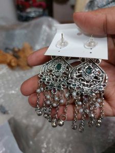 Stunning Oxidized Jhumka Earrings