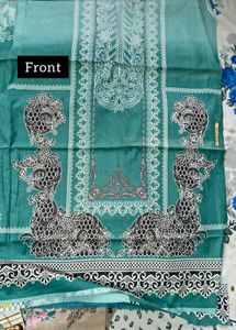 Pure Cotton Teal Kurta Fabric
