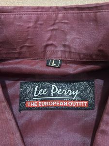 Men's Burgundy Dress Shirt