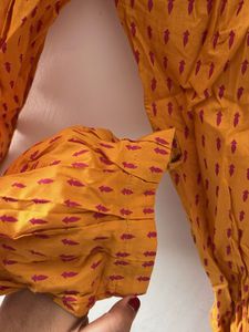 Yellow Printed Ethnic Pants