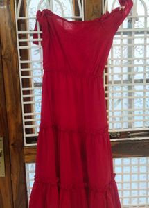 Red Tiered Dress