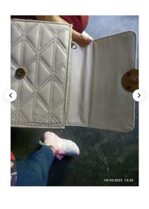 Quilted White Crossbody Bag