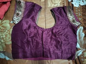 Maroon Saree with Gold Border