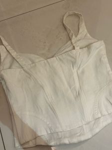 Zara White Corset Top