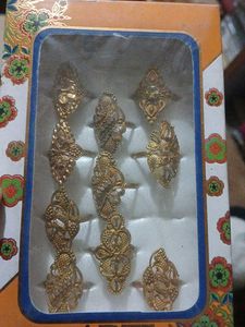 Elegant Gold-Tone Ring Set of 10
