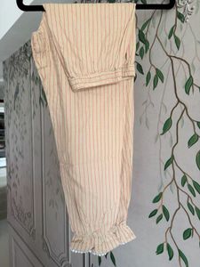 Striped Kurta with Lace Detail and pants