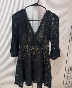 Elegant Black Lace Dress