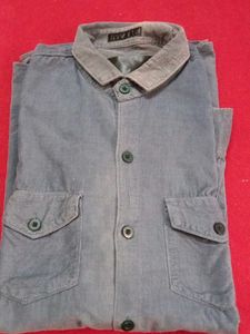 Men's Bluesh and grayish Corduroy Shirt