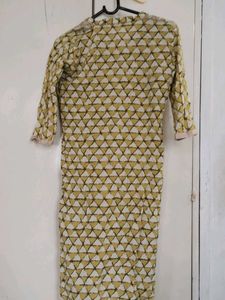 Embellished Geometric Print green  Kurti