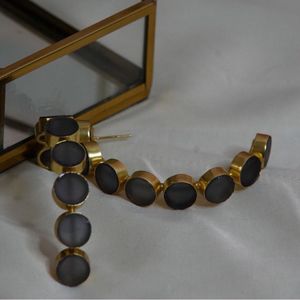 Brand New Designer Gold Plated Vintage Hoop