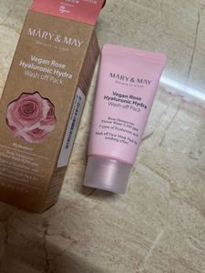 sealed Mary &amp; May Vegan Rose Hyaluronic Hydra mask