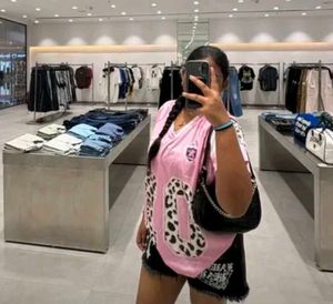 Pink &amp; Leopard Print Jersey Top