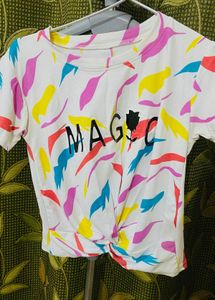 Magic Graphic Print Twist T-Shirt