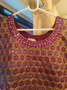 New/Unused Magenta Ethnic Gown Dress